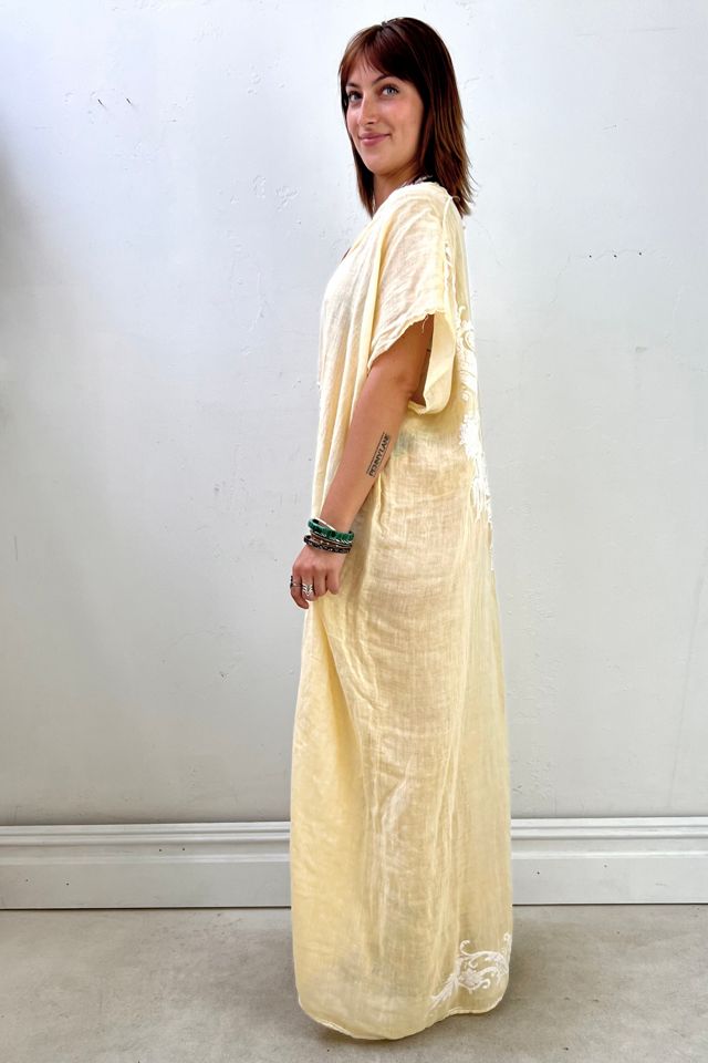 Anna Corinna Reworked Vintage Hand Embroidered Sheer Sunny Smock Dress #2