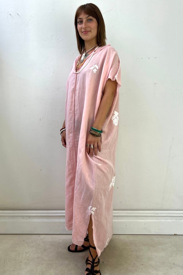 Anna Corinna Reworked Vintage Blush Embroidered Smock Dress #1