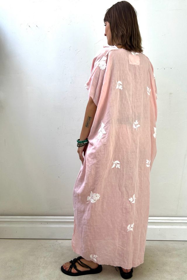 Anna Corinna Reworked Vintage Blush Embroidered Smock Dress #2