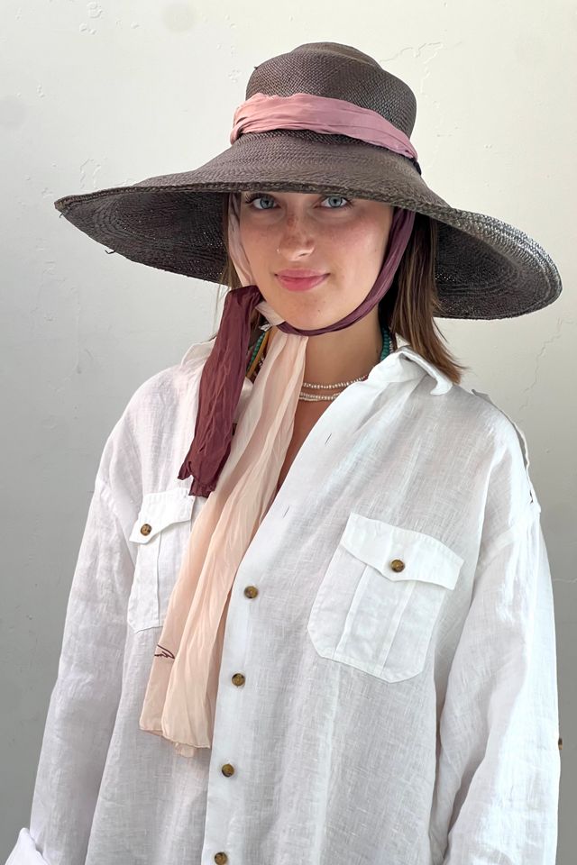Anna Corinna Reworked Vintage Maxi Hat and Silk Tie #1
