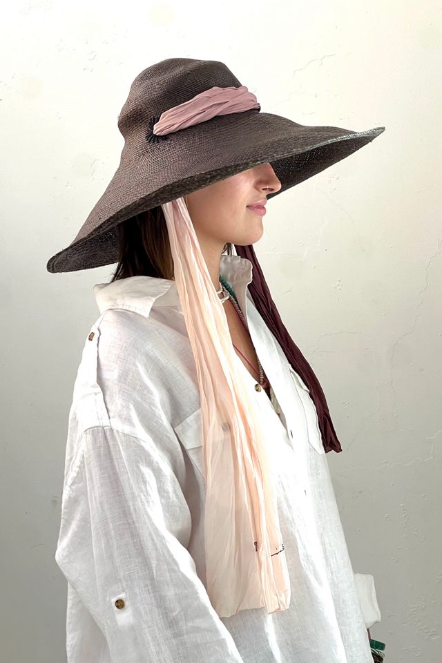 Anna Corinna Reworked Vintage Maxi Hat and Silk Tie #2
