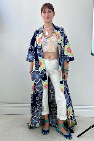 Vintage Kimono Flowers Cotton Selected by Anna Corinna