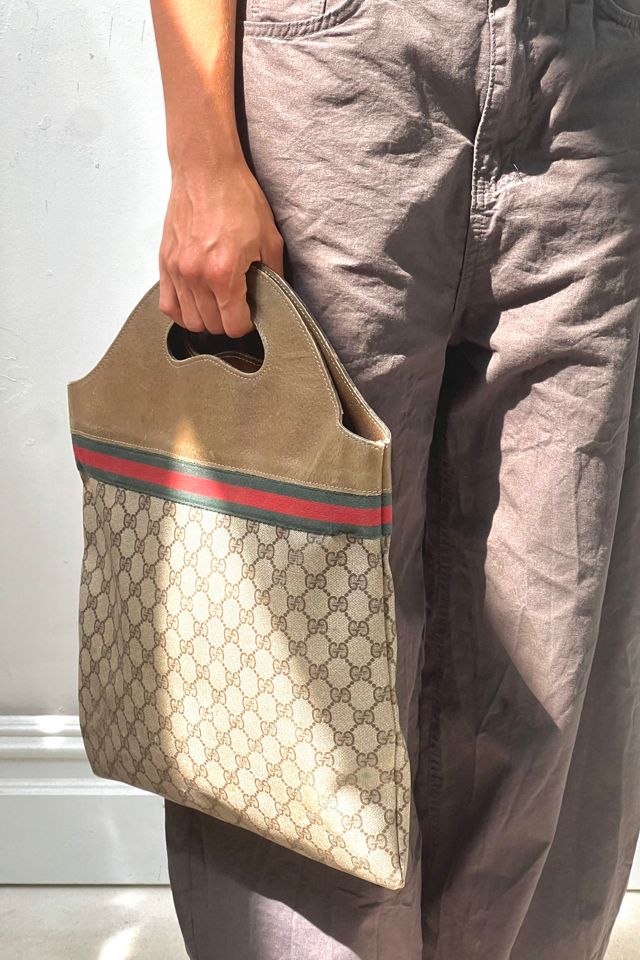 Vintage Gucci Logo Handheld Tote Bag Selected by Anna Corinna #2