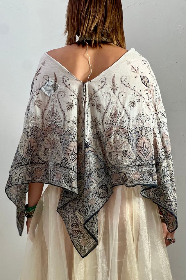 Anna Corinna Reworked Vintage Paisley Poncho Top #2