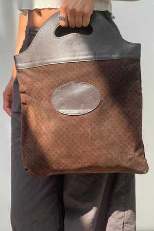 Vintage Gucci Leather and Suede Handhaeld Tote Selected by Anna Corinna