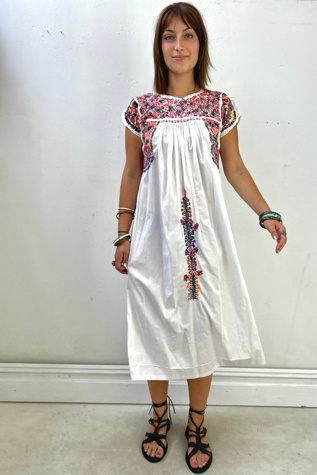 Vintage Mexican Embroidered Dress Selected by Anna Corinna