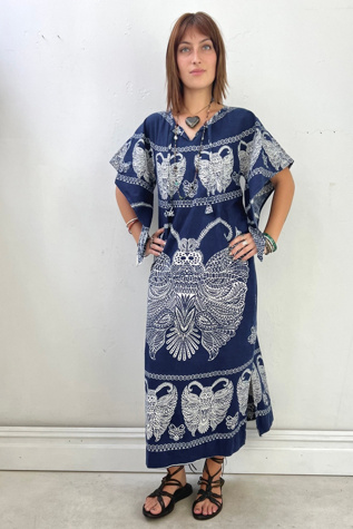 Vintage Butterfly Maxi Dress Selected by Anna Corinna