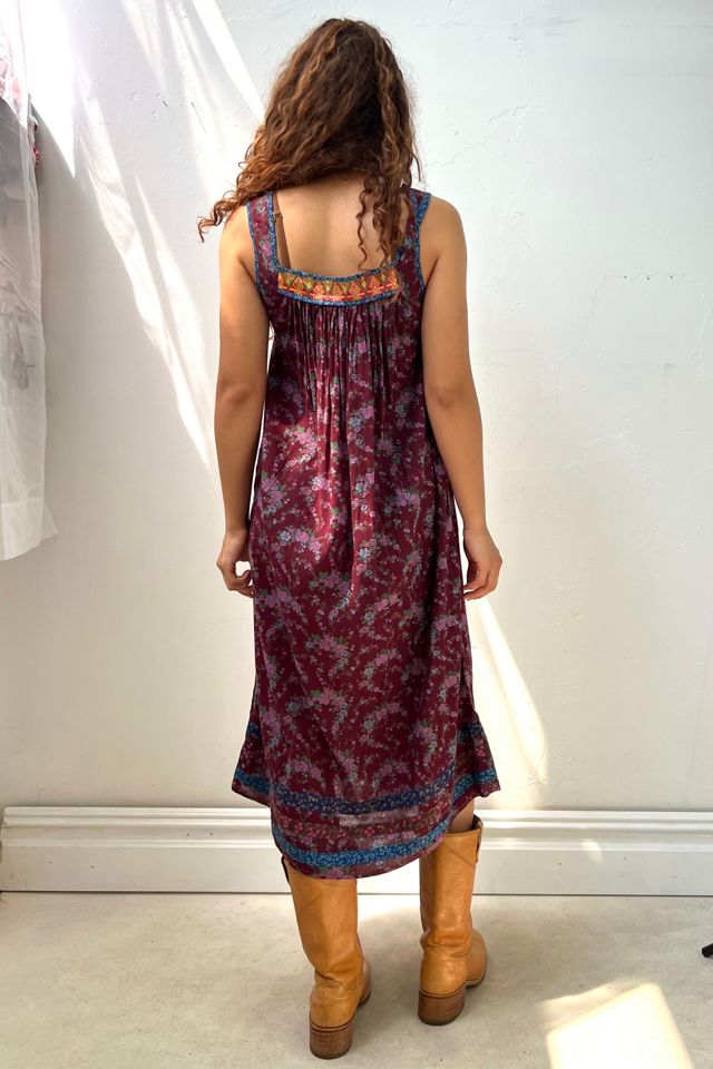 Vintage Printed Plum Tank Dress Selected by Anna Corinna #2