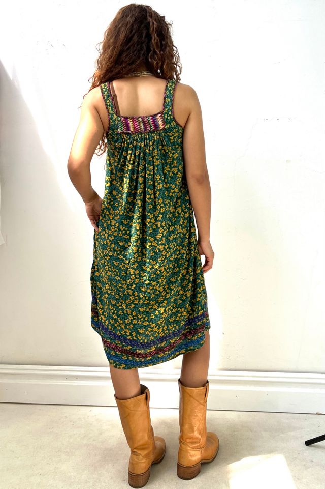 Vintage Printed Green Tank Dress Selected by Anna Corinna #2
