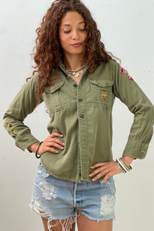 Vintage Boy Scout Patched Button Down Selected by Anna Corinna