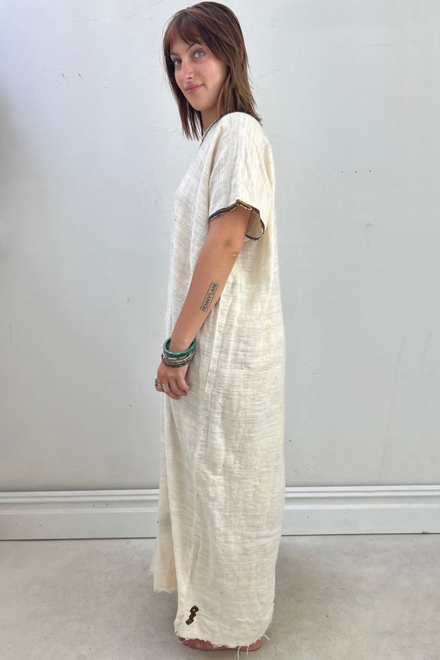 Vintage Gauzey Embroidered Caftan Selected by Anna Corinna #2