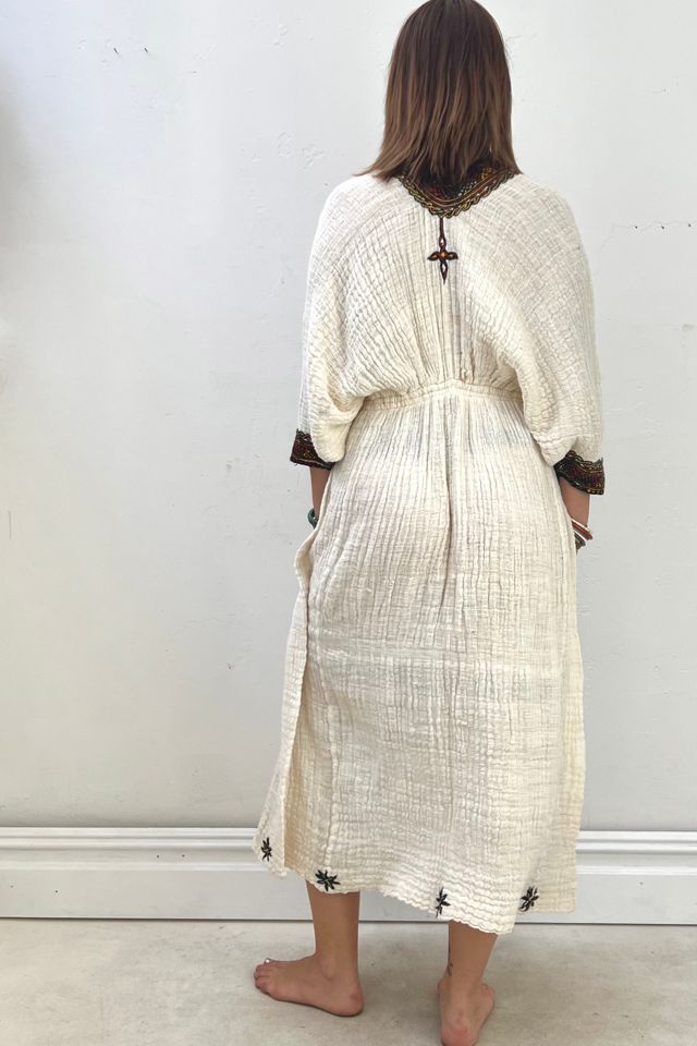 Vintage Gauzey Embroidered Maxi Dress Selected by Anna Corinna #1