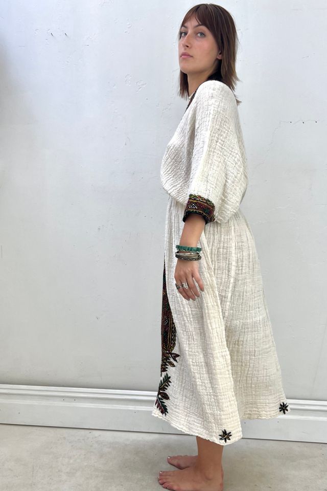 Vintage Gauzey Embroidered Maxi Dress Selected by Anna Corinna #2