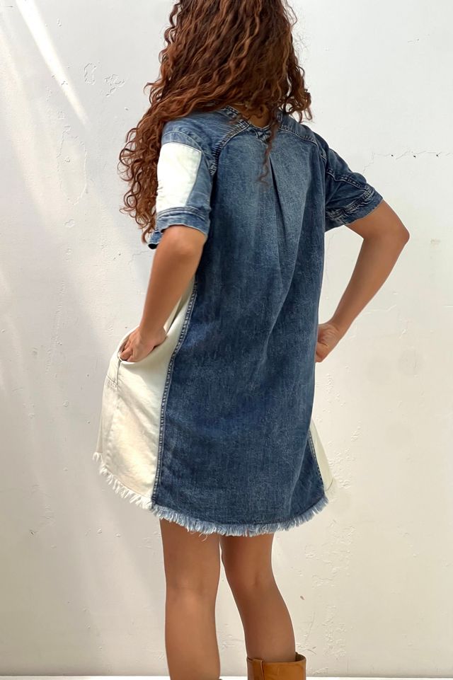 Vintage Patchwork Denim Mini Dress Selected by Anna Corinna #2