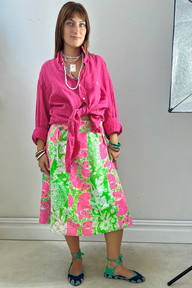 Vintage Lily Pulitzer Reversible Midi Skirt Selected by Anna Corinna #1