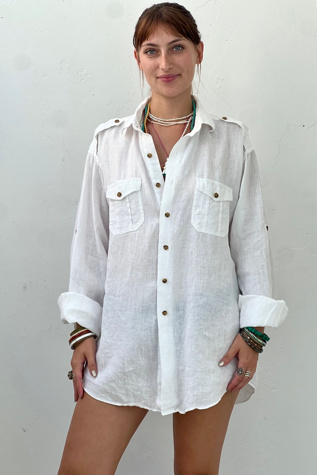 Vintage Brooks Brothers Linen Top Cover Up Selected by Anna Corinna