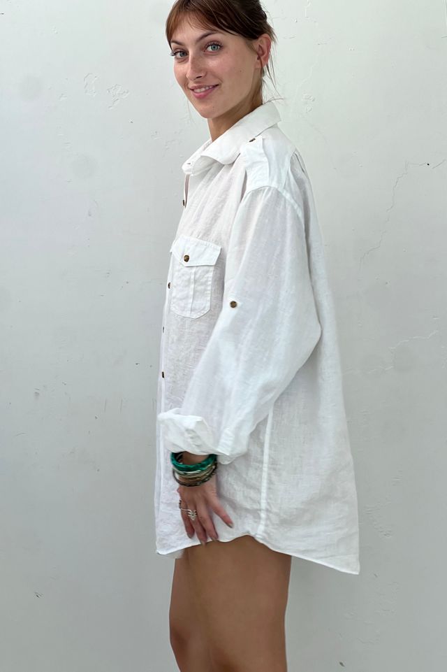 Vintage Brooks Brothers Linen Top Cover Up Selected by Anna Corinna #1