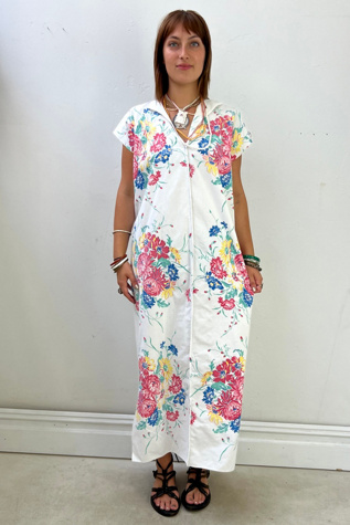 Anna Corinna Reworked Vintage Bouquets Smock Dress