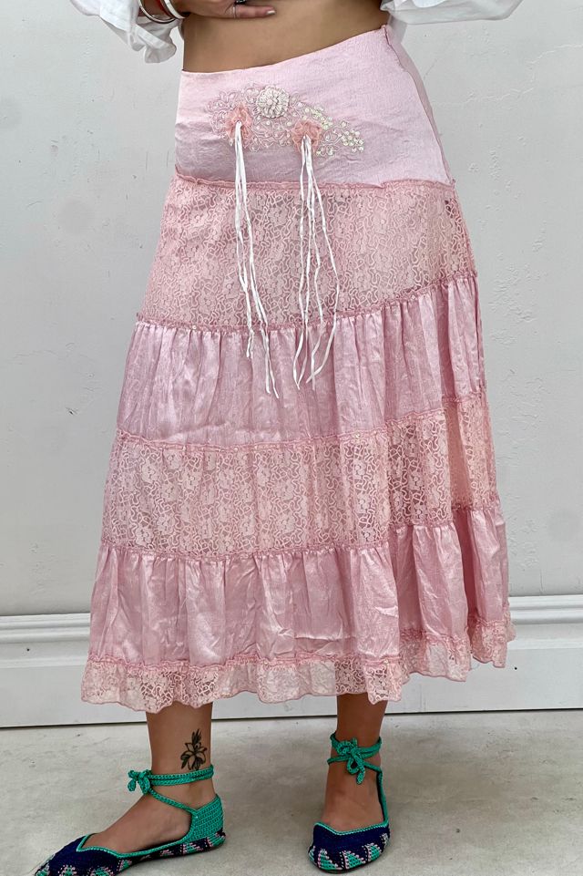 Vintage Silky Tiered Skirt Selected by Anna Corinna #1