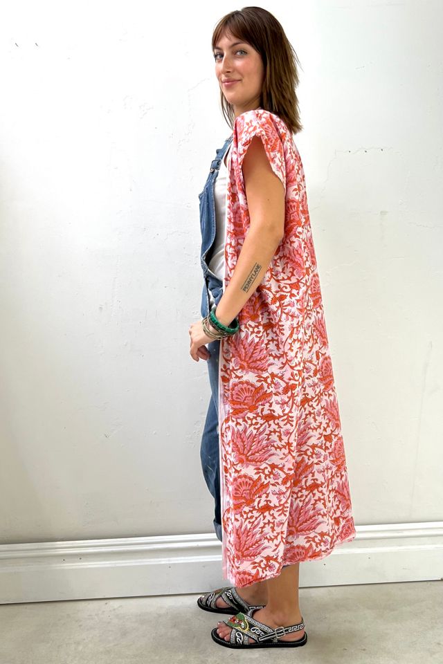 Anna Corinna Reworked Vintage Block Print Duster #1