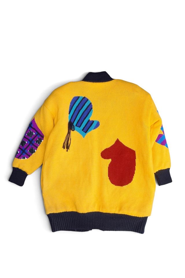 1990's Intarsia Zipup Puffy Sweater Selected by Garbage Soup #2