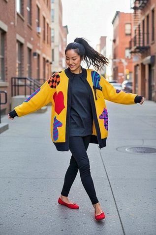 1990's Intarsia Zipup Puffy Sweater Selected by Garbage Soup