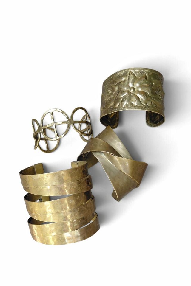 India Brass Cuff Vintage Bracelet Set Selected by Garbage Soup #1