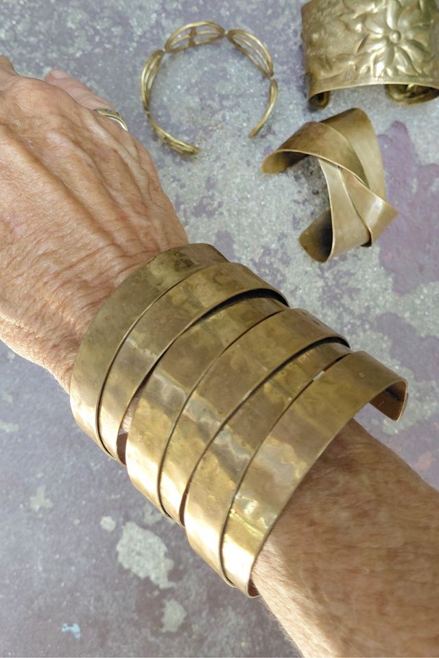 India Brass Cuff Vintage Bracelet Set Selected by Garbage Soup #2