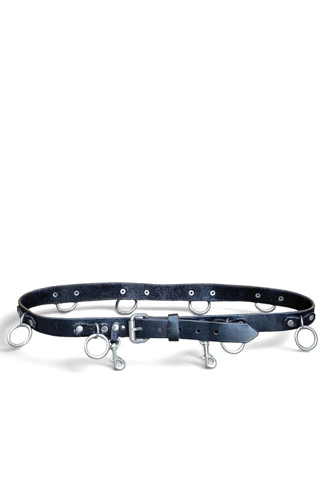Vintage Black Leather Punk Belt Selected by Garbage Soup #1