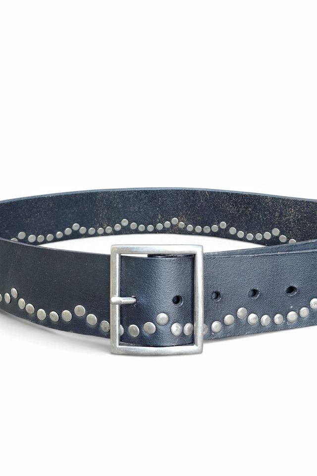 1980's Studded Contour Leather Belt Selected by Garbage Soup #3