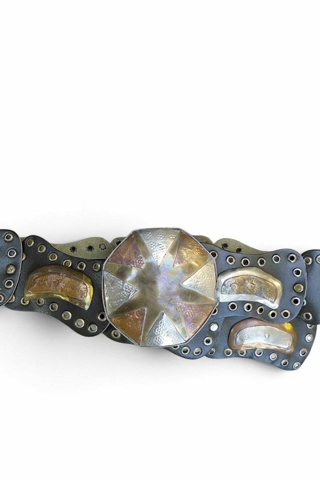 Moroccan Star Buckle Leather Belt Selected by Garbage Soup #1