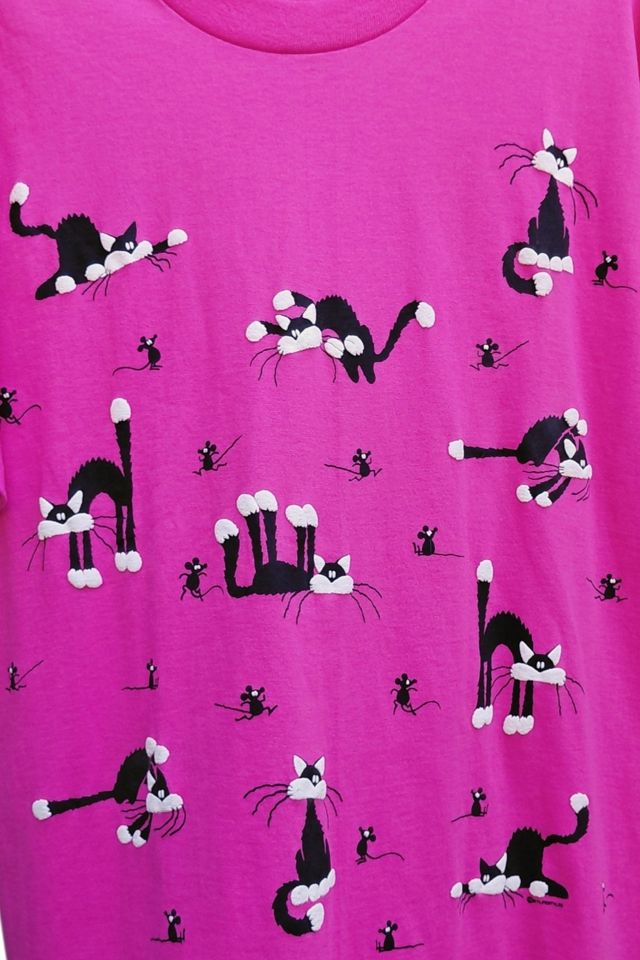 Vintage Cat and Mouse Puff Print Tee Selected by Garbage Soup #2