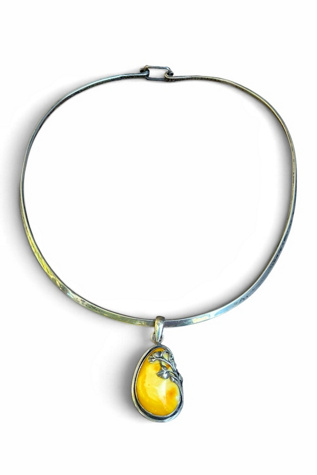 Baltic Amber 925 Sterling Collar Choker Selected by Garbage Soup