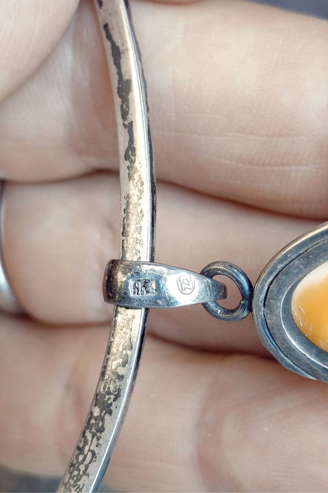 Baltic Amber 925 Sterling Collar Choker Selected by Garbage Soup #3