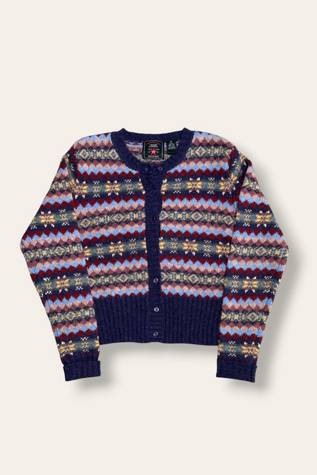 Y2K AE  Fair Isle Sweater Cardigan Selected By Afterlife Boutique