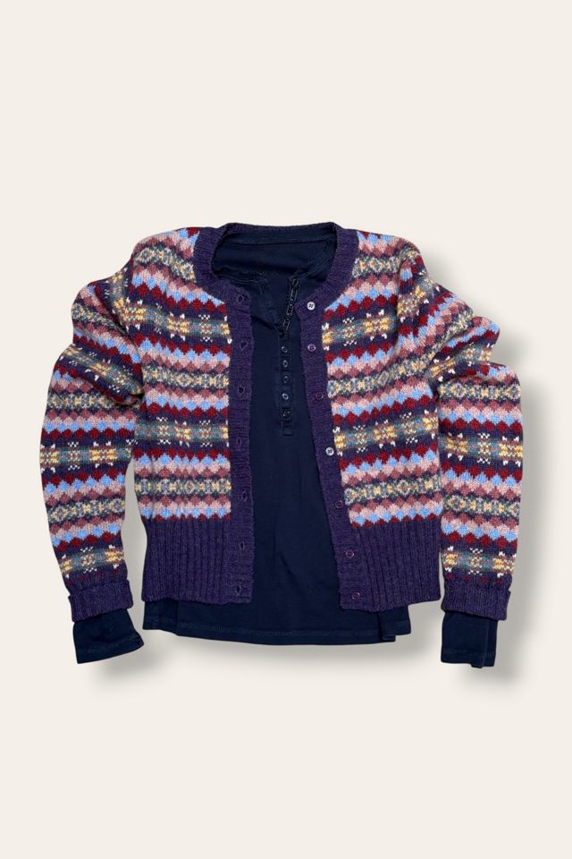 Y2K AE  Fair Isle Sweater Cardigan Selected By Afterlife Boutique #1
