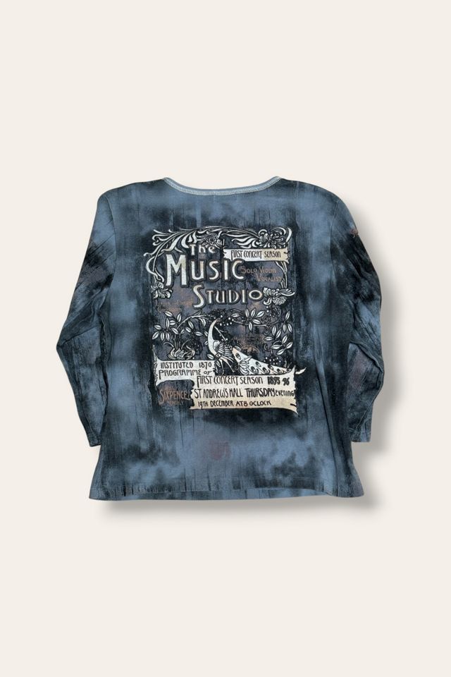 Y2K Music Studio Bedazzled Art Nouveau Top Selected By Afterlife Boutique #3