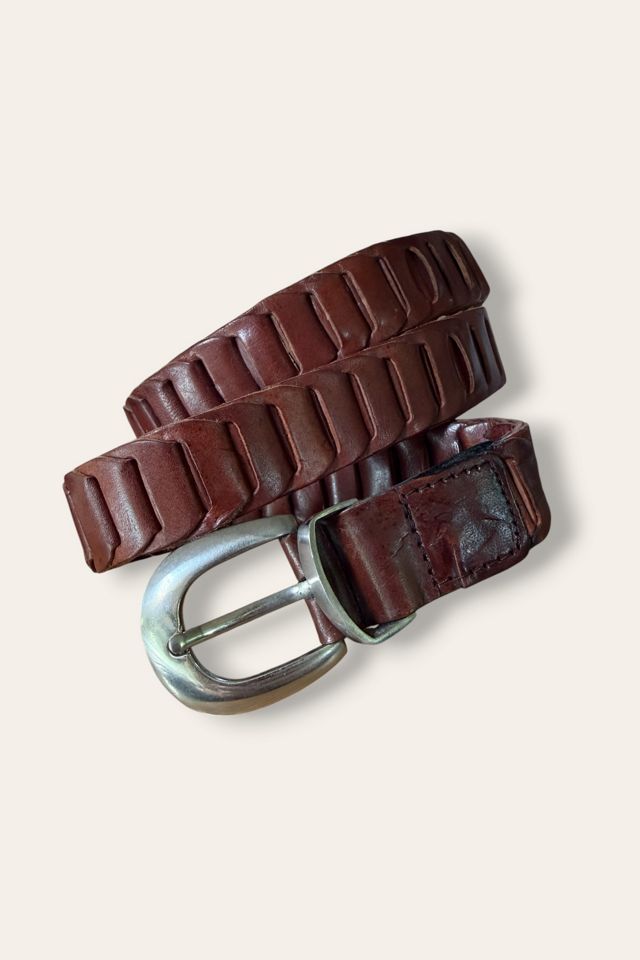Vintage 1990s Linked Leather Belt Selected By Afterlife Boutique #2