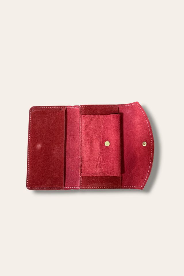 Vintage 1970s Tooled Suede Wallet Selected By Afterlife Boutique #2