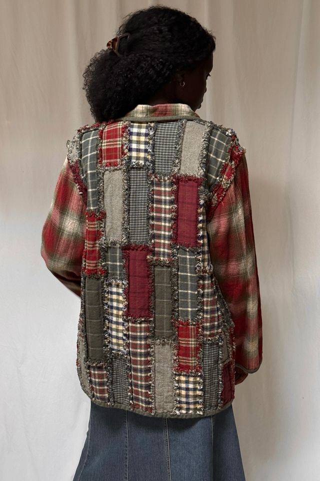 Vintage 1990s Reversible Plaid Patchwork Jacket Selected By Afterlife Boutique #2