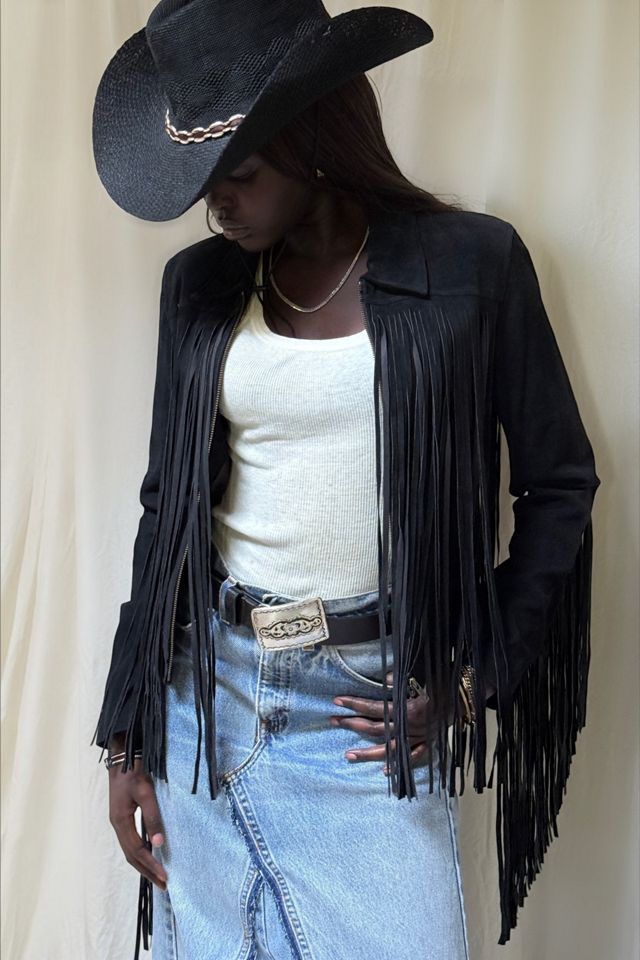 Y2K Rampage Elongated Fringe Suede Jacket Selected By Afterlife Boutique #2