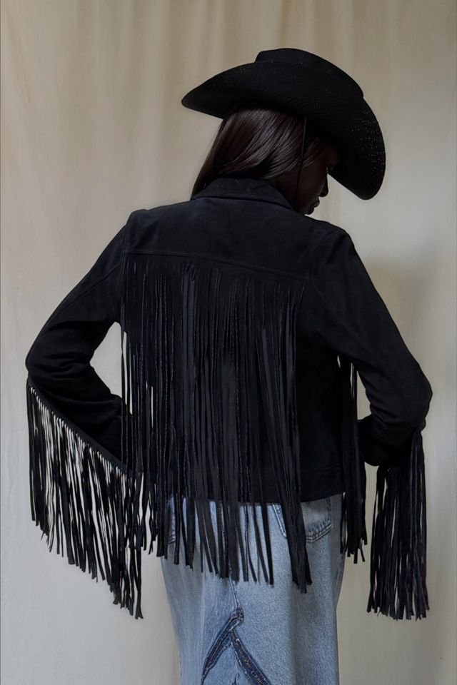 Y2K Rampage Elongated Fringe Suede Jacket Selected By Afterlife Boutique #3