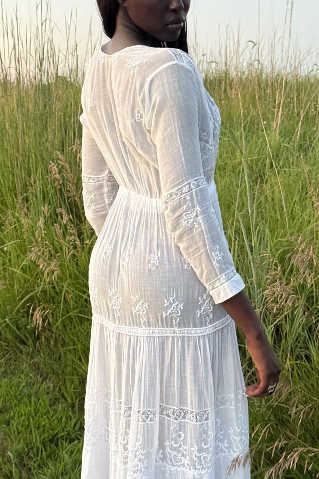 1900s Antique Edwardian Gauze Cotton Lawn Embroidered Dress Selected By Afterlife Boutique #2