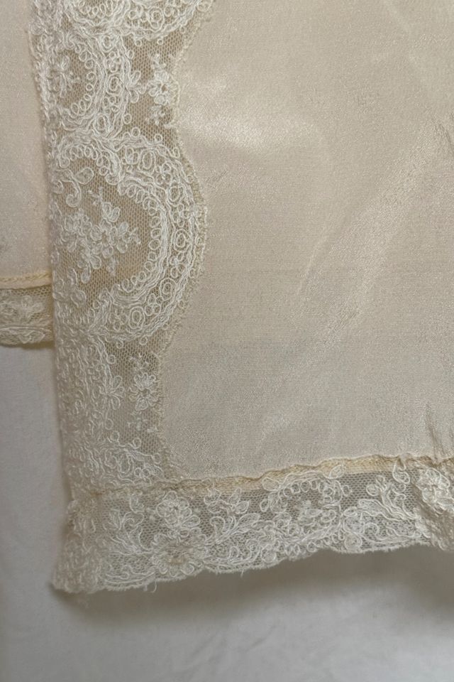 Vintage 1930s Silk & Lace Bed Long Bed Jacket Selected By Afterlife Boutique #3
