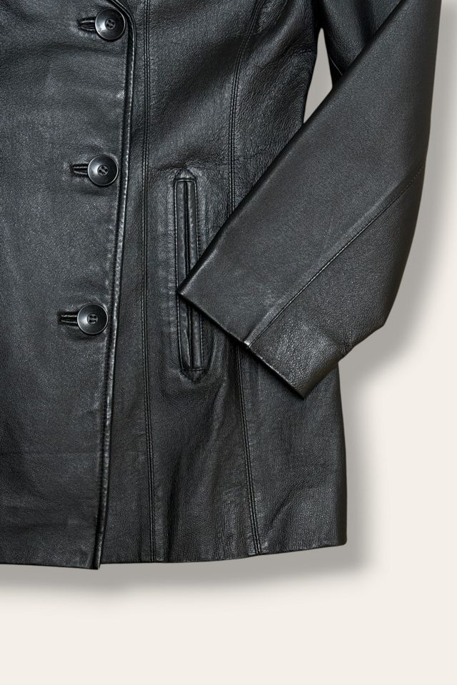 Vintage 1990s Double-Breasted Leather Jacket Selected By Afterlife Boutique #1