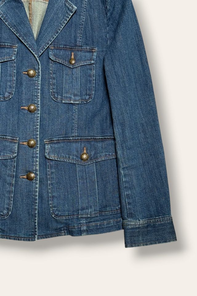Y2K Chaps Ralph Lauren Denim Metal Button Field Jacket Selected By Afterlife Boutique #1