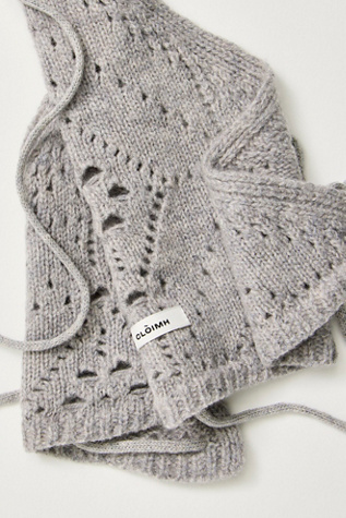 Женские аксессуары для волос CLÒIMH Pointelle Merino Wool Bandana, цвет: Светлый серый — фото 3