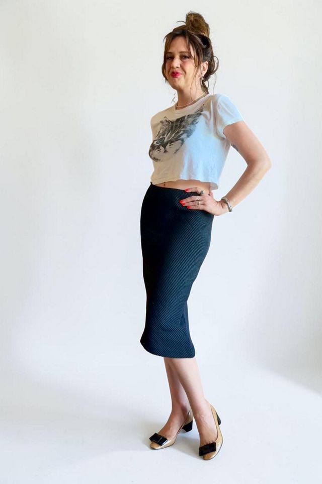 Zero Maria Cornejo Ribbed Pencil Skirt Selected by Personal Choice #3