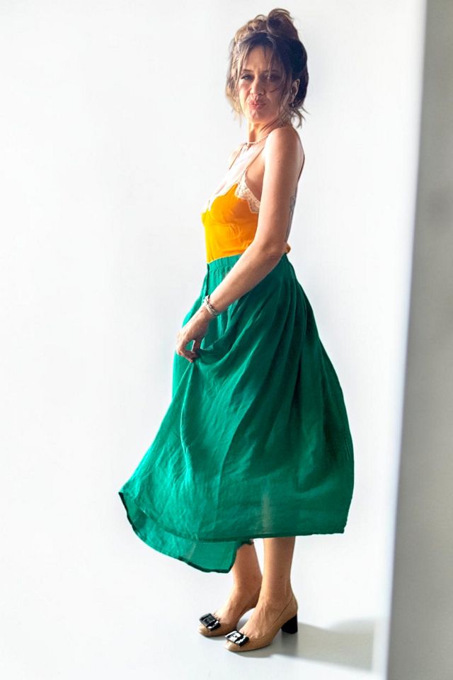 Vintage Semi Sheer Full Midi Skirt Selected by Personal Choice #1