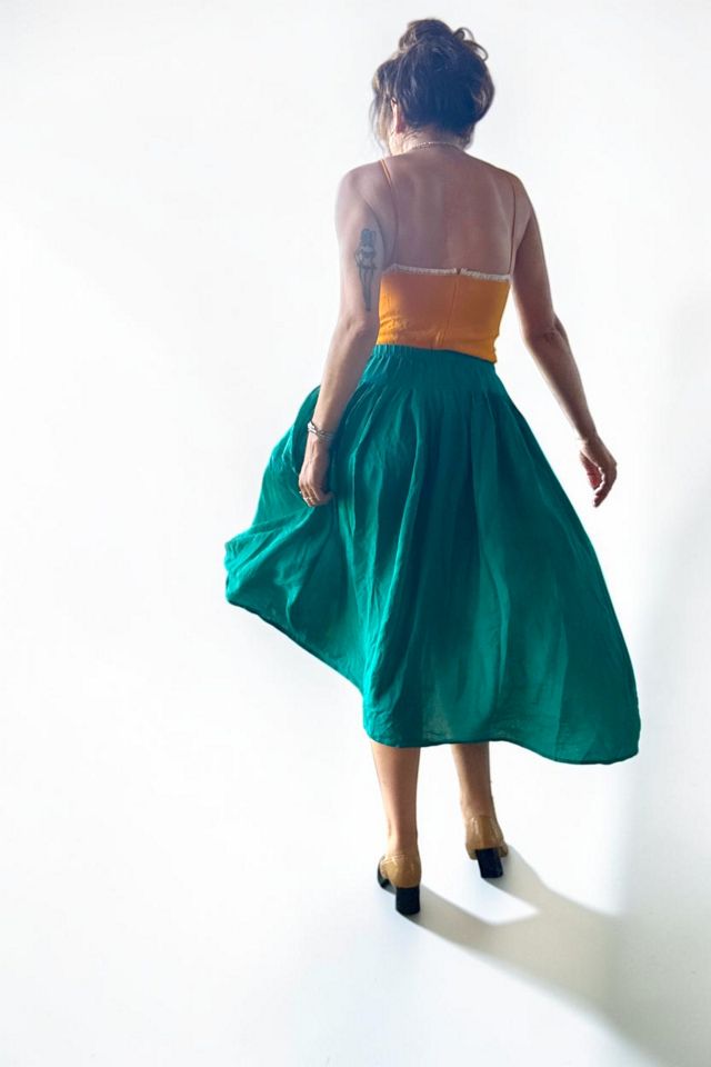 Vintage Semi Sheer Full Midi Skirt Selected by Personal Choice #2